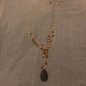 Necklace with multi color stones